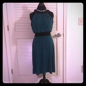 Black and Green Dress